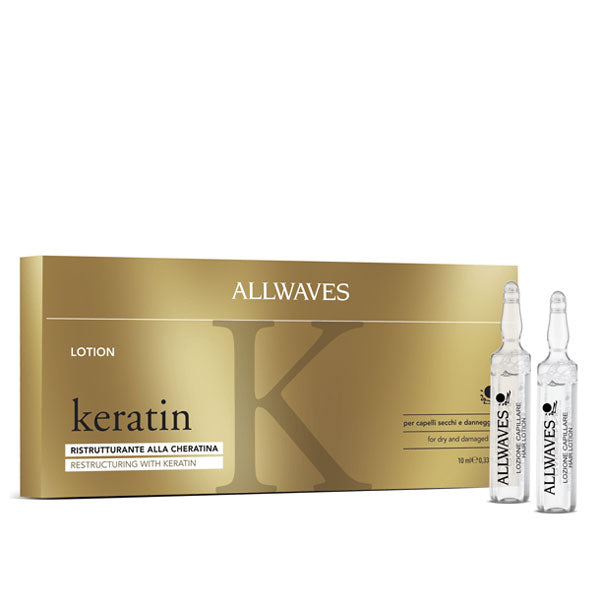 ALLWAVES KERATIN FIALE CAPELLI LOZIONE RISTRUTTURANTE 12 PZ
